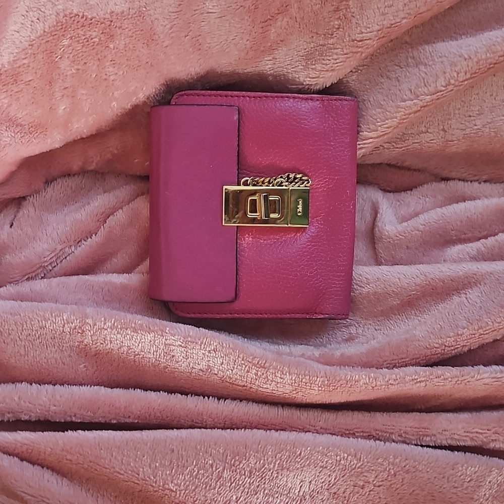 CHLOÉ Drew Wallet in Barbie Pink *EUC